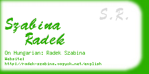 szabina radek business card